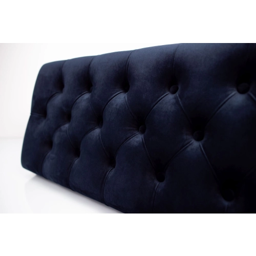 Siedzisko Pikowane do mebli pod zabudowę lub do ławek tapicerowanych Granatowy Welur Piano 12