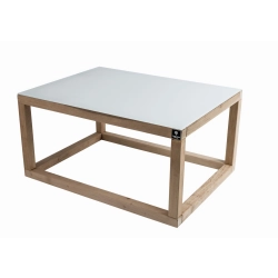 SKD-10 STOLIK KAWOWY DREWNO LITE , SZYBA HARTOWANA