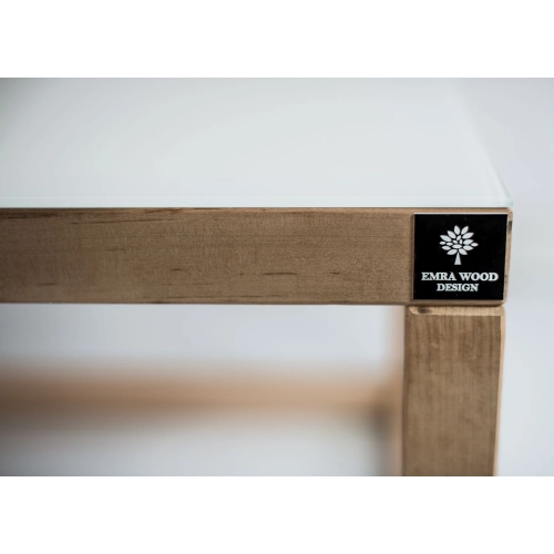 SKD-10 STOLIK KAWOWY DREWNO LITE , SZYBA HARTOWANA