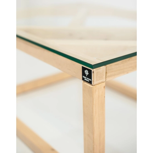 SKD-17 STOLIK KAWOWY DREWNO LITE SZYBA HARTOWANA