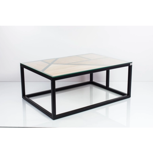 SKD-19 STOLIK KAWOWY DREWNO LITE STAL SZYBA
