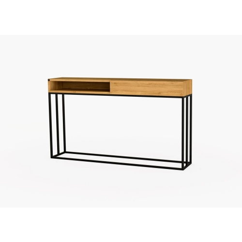 KONSOLA Z SZUFLADĄ DREWNO LITE DĄB OLCHA SKD-277