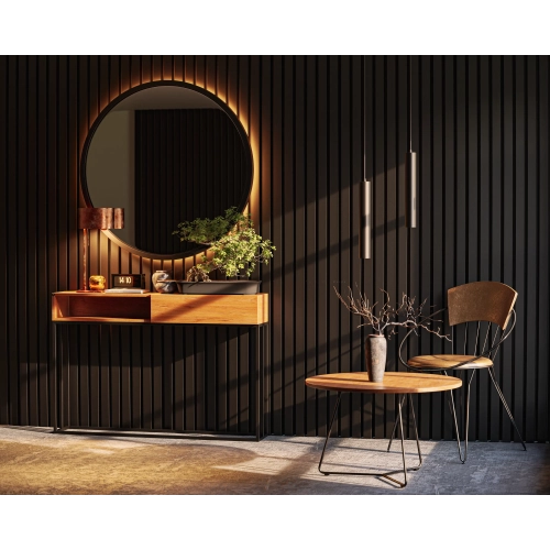 KONSOLA Z SZUFLADĄ DREWNO LITE DĄB OLCHA SKD-277