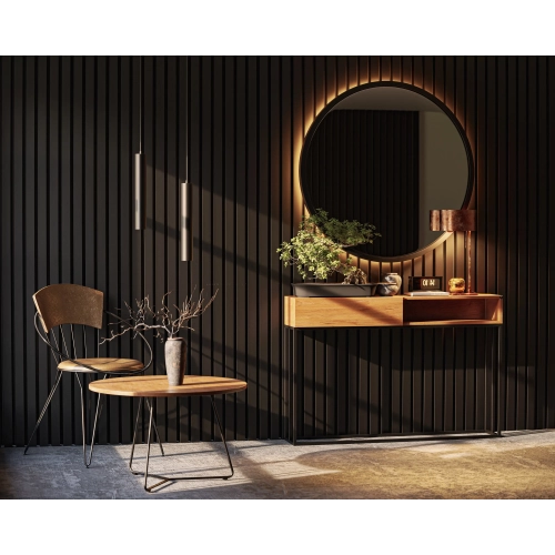 KONSOLA Z SZUFLADĄ DREWNO LITE DĄB OLCHA SKD-278