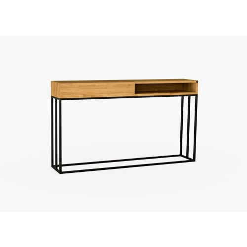 KONSOLA Z SZUFLADĄ DREWNO LITE DĄB OLCHA SKD-278