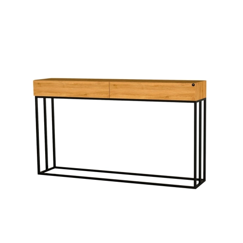 KONSOLA Z SZUFLADĄ DREWNO LITE DĄB OLCHA SKD-282