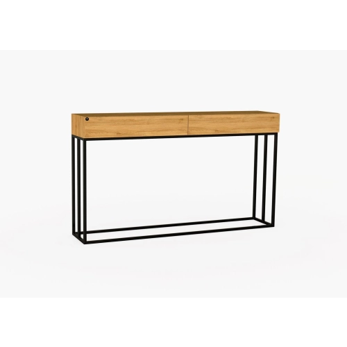 KONSOLA Z SZUFLADĄ DREWNO LITE DĄB OLCHA SKD-282