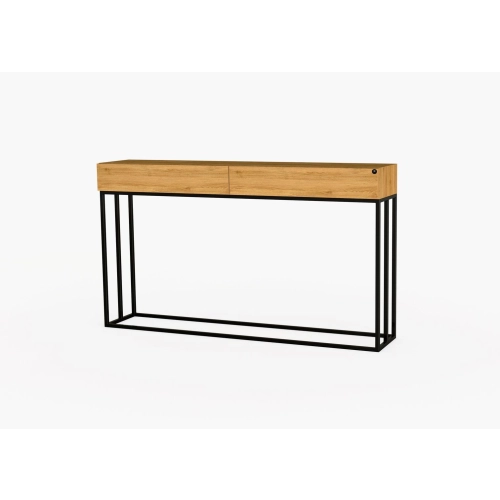 KONSOLA Z SZUFLADĄ DREWNO LITE DĄB OLCHA SKD-282