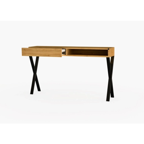 KONSOLA Z SZUFLADĄ DREWNO LITE DĄB OLCHA SKD-283