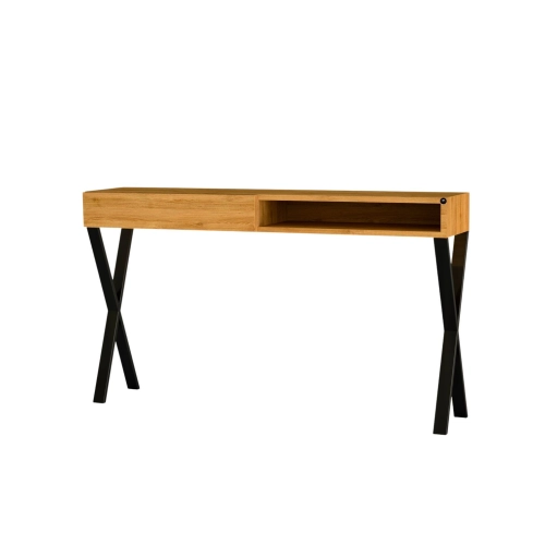 KONSOLA Z SZUFLADĄ DREWNO LITE DĄB OLCHA SKD-283