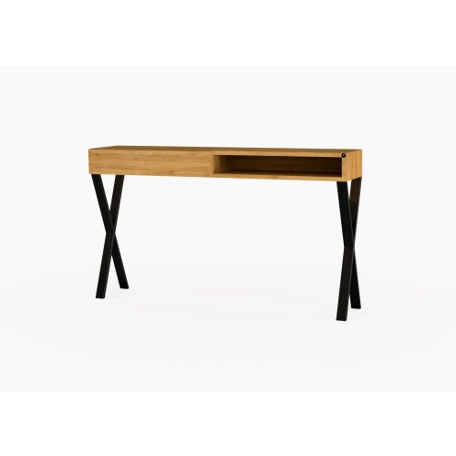 KONSOLA Z SZUFLADĄ DREWNO LITE DĄB OLCHA SKD-283