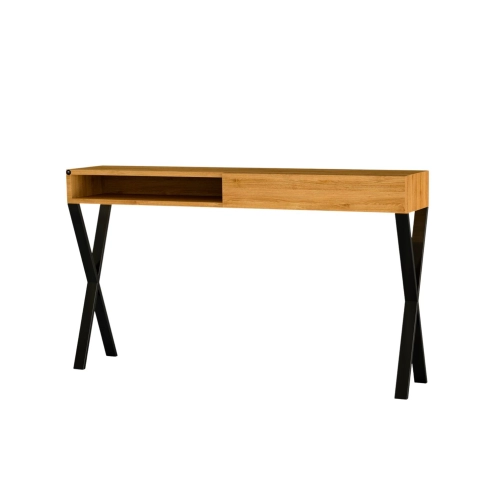 KONSOLA Z SZUFLADĄ DREWNO LITE DĄB OLCHA SKD-284