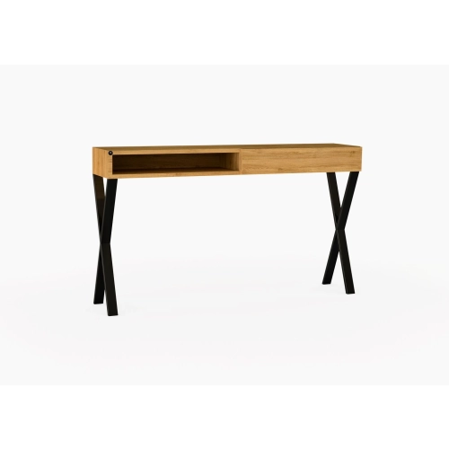 KONSOLA Z SZUFLADĄ DREWNO LITE DĄB OLCHA SKD-284