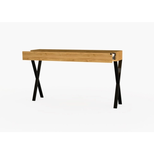 KONSOLA Z SZUFLADĄ DREWNO LITE DĄB OLCHA SKD-285