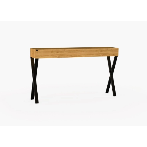 KONSOLA Z SZUFLADĄ DREWNO LITE DĄB OLCHA SKD-285