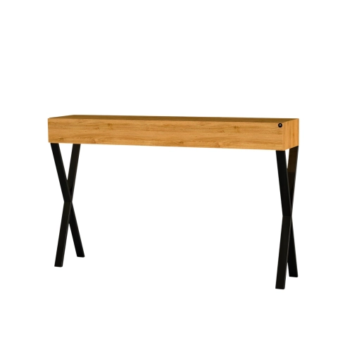 KONSOLA Z SZUFLADĄ DREWNO LITE DĄB OLCHA SKD-285