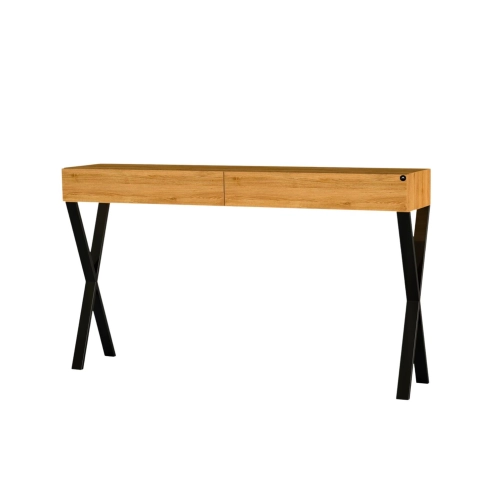 KONSOLA Z SZUFLADĄ DREWNO LITE DĄB OLCHA SKD-288