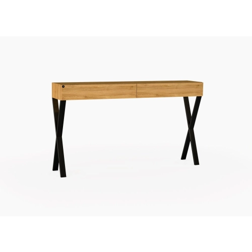 KONSOLA Z SZUFLADĄ DREWNO LITE DĄB OLCHA SKD-288