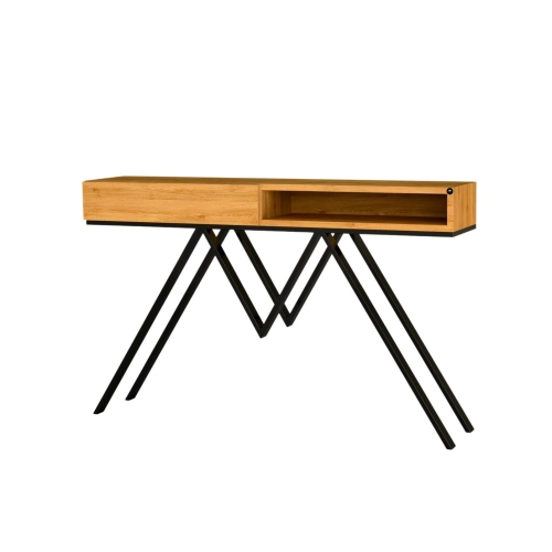 KONSOLA Z SZUFLADĄ DREWNO LITE DĄB OLCHA SKD-290