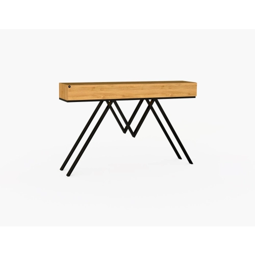 KONSOLA Z SZUFLADĄ DREWNO LITE DĄB OLCHA SKD-292