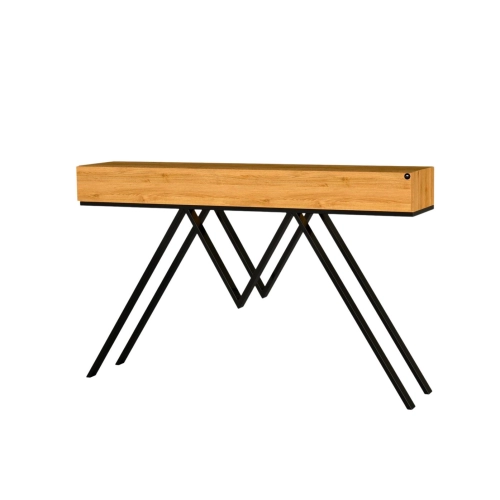 KONSOLA Z SZUFLADĄ DREWNO LITE DĄB OLCHA SKD-292