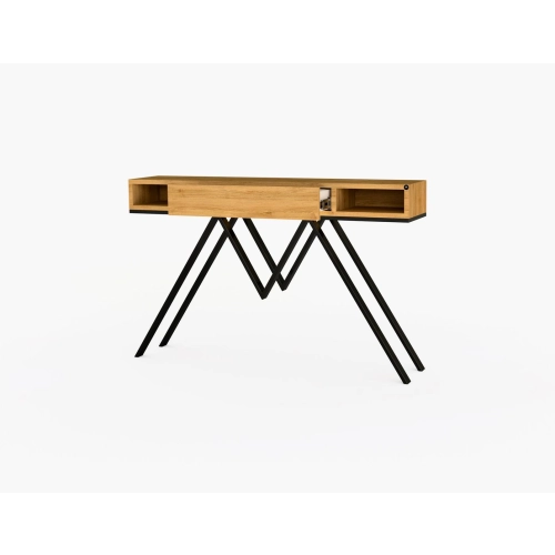 KONSOLA Z SZUFLADĄ DREWNO LITE DĄB OLCHA SKD-294