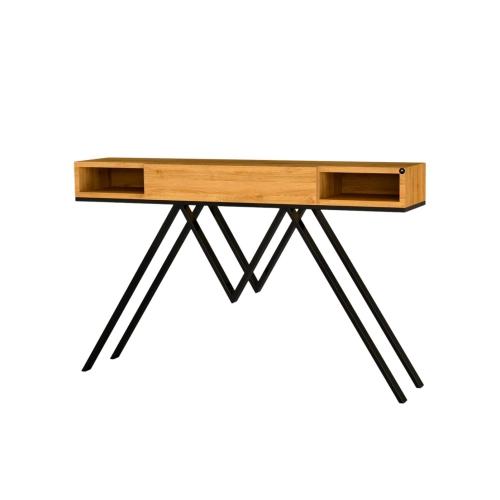 KONSOLA Z SZUFLADĄ DREWNO LITE DĄB OLCHA SKD-294