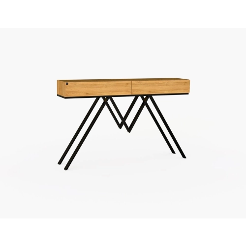 KONSOLA Z SZUFLADĄ DREWNO LITE DĄB OLCHA SKD-295