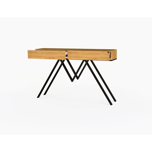 KONSOLA Z SZUFLADĄ DREWNO LITE DĄB OLCHA SKD-295