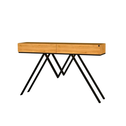 KONSOLA Z SZUFLADĄ DREWNO LITE DĄB OLCHA SKD-295