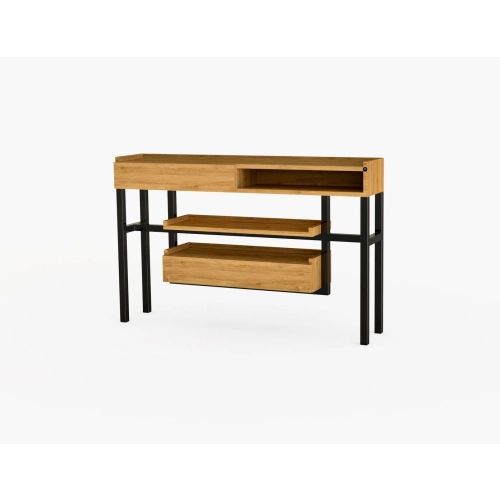 KONSOLA Z SZUFLADĄ DREWNO LITE DĄB OLCHA SKD-296
