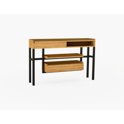 KONSOLA Z SZUFLADĄ DREWNO LITE DĄB OLCHA SKD-296