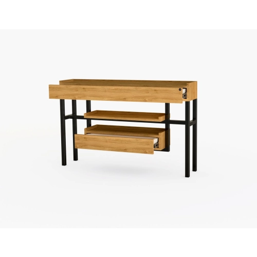 KONSOLA Z SZUFLADĄ DREWNO LITE DĄB OLCHA SKD-298