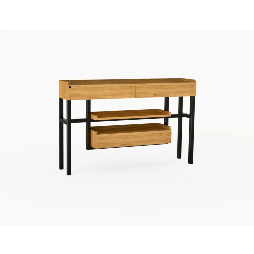KONSOLA Z SZUFLADĄ DREWNO LITE DĄB OLCHA SKD-301