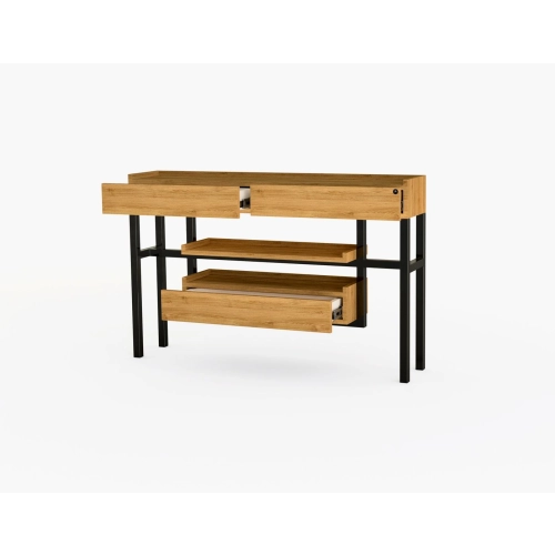 KONSOLA Z SZUFLADĄ DREWNO LITE DĄB OLCHA SKD-301