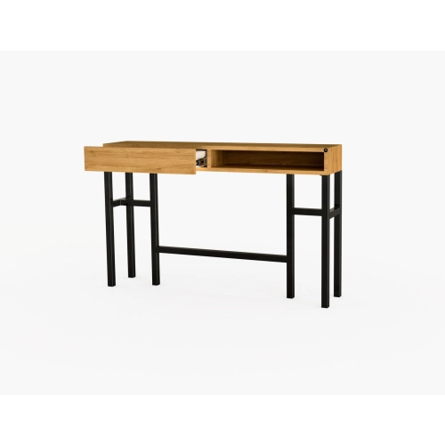 KONSOLA Z SZUFLADĄ DREWNO LITE DĄB OLCHA SKD-302