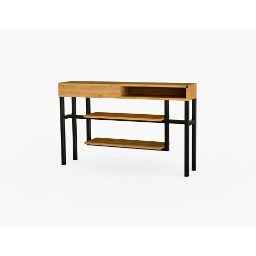 KONSOLA Z SZUFLADĄ DREWNO LITE DĄB OLCHA SKD-303