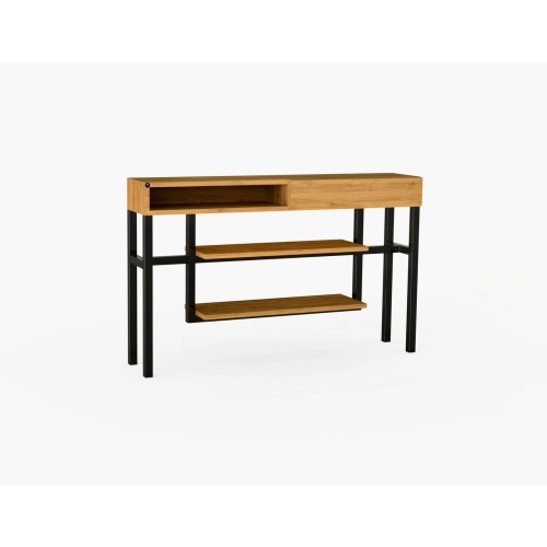 KONSOLA Z SZUFLADĄ DREWNO LITE DĄB OLCHA SKD-303