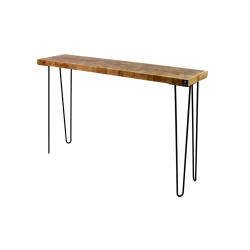 SKD-35 KONSOLA DREWNO LITE DĄB RUSTYKALNY NÓŻKI CZARNE