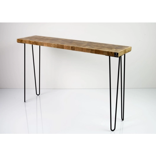 SKD-35 KONSOLA DREWNO LITE DĄB RUSTYKALNY NÓŻKI CZARNE