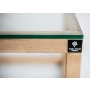 SKD-8 NATURALNY STOLIK KAWOWY DREWNO LITE , SZYBA HARTOWANA