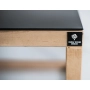 SKD-9 STOLIK NATURALNY BLACK KAWOWY DREWNO LITE , SZYBA HARTOWANA