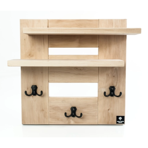 WDC-10  WIESZAK ŚCIENNY DREWNIANY  LITE Dąb Olcha Rozmiar od 50 do 80 cm