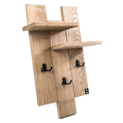 WDC-14 WIESZAK ŚCIENNY  DREWNIANY LITE Dąb Olcha Rozmiar od 30 do 40 cm