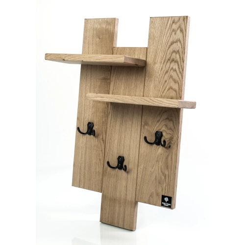 WDC-14 WIESZAK ŚCIENNY  DREWNIANY LITE Dąb Olcha Rozmiar od 30 do 40 cm