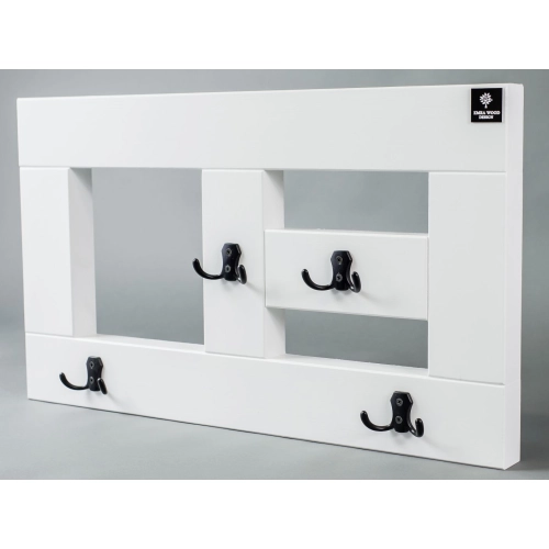 WDC-15 WIESZAK ŚCIENNY DREWNIANY BIAŁY LITE NATURALNY Dąb Olcha Rozmiar od 50 cm do 120 cm