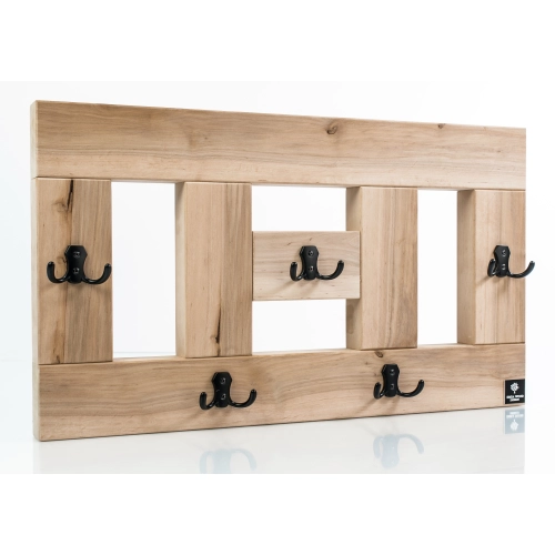 WDC-16 WIESZAK ŚCIENNY DREWNIANY LITE NATURALNY  Dąb Olcha Rozmiar od 50 do 120 cm