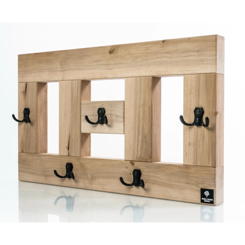 WDC-16 WIESZAK ŚCIENNY DREWNIANY LITE NATURALNY  Dąb Olcha Rozmiar od 50 do 120 cm