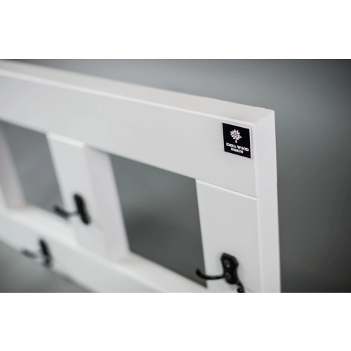 Ławeczka Pufa Pikowana Żółty Guzik Tapicerowany LPP-4 + Wieszak Ścienny WDC-17 Kolory