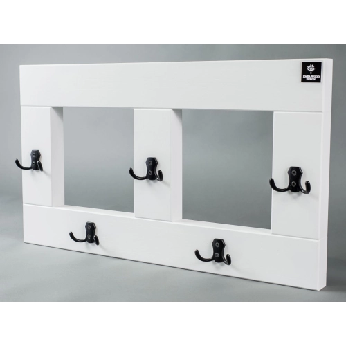 WDC-18 WIESZAK ŚCIENNY DREWNIANY BIAŁY  LITE Dąb Olcha Rozmiar od 40 do 120 cm